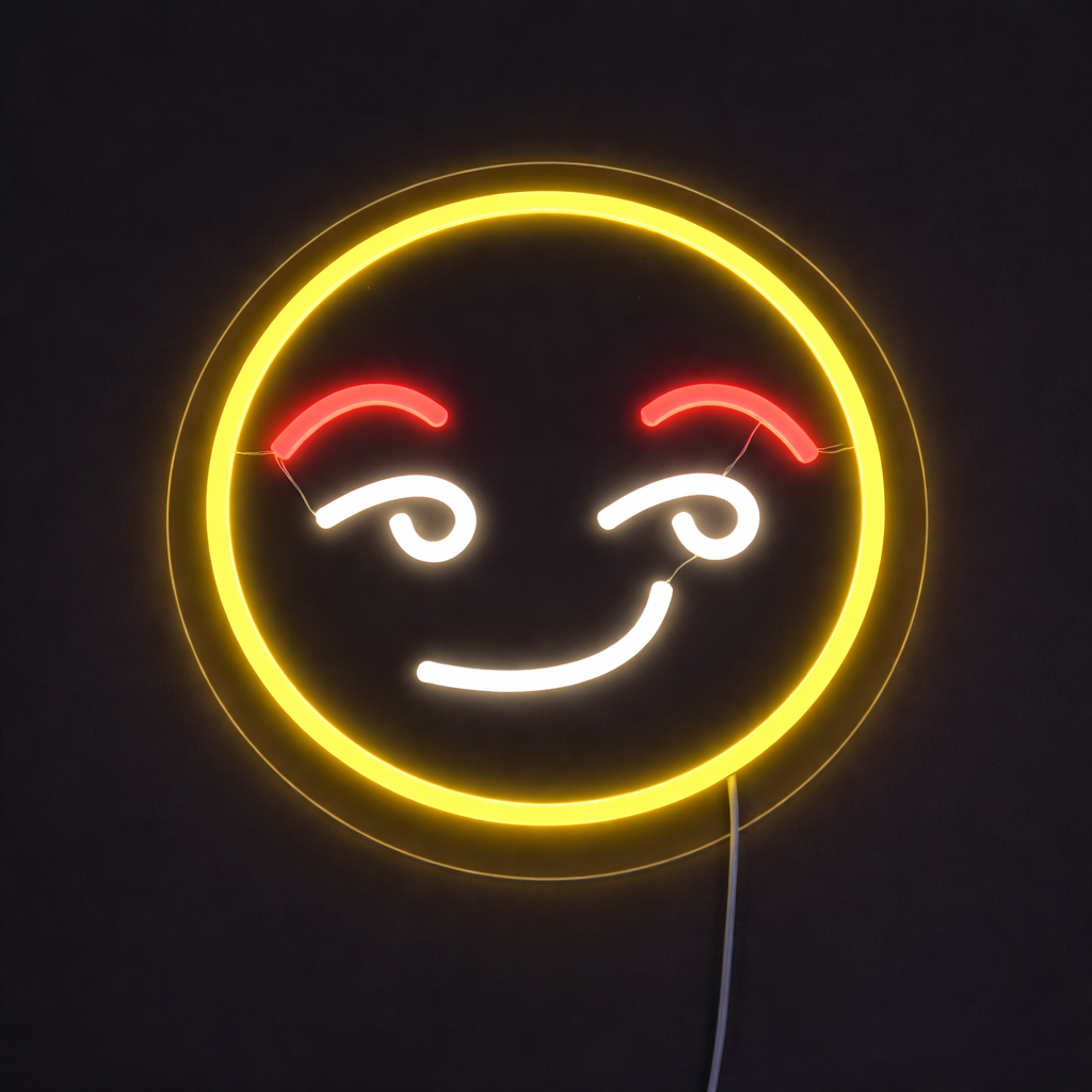 Emoji Flirty Neonskilt