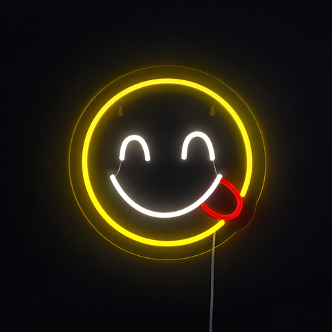 Emoji Yummy Neon Væglampe