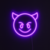 Emoji Devil Neon Væglampe