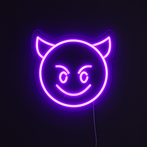 Emoji Devil Neon Væglampe