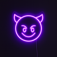 Emoji Devil Neon Væglampe