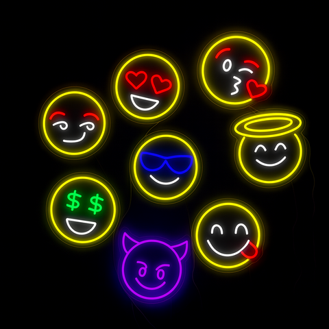 Emoji Devil Neon Væglampe