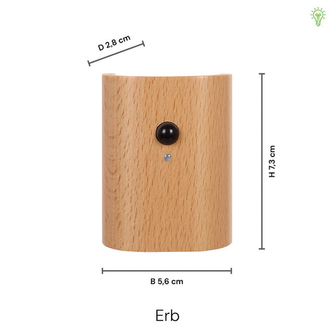 Erb Trådløs Væglampe Lyst Birketræ
