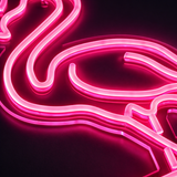 Lightish Flamingo Neon Vägglampa