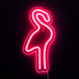 Lightish Flamingo Neon Vägglampa