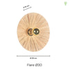 Flare Raffia Væglampe Ø30