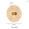 Flare Raffia Væglampe Ø40