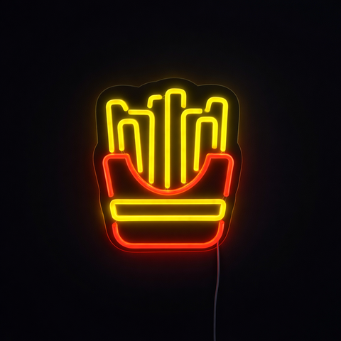 French Fries Neon Væglampe