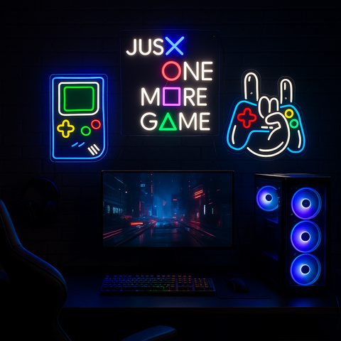 Lys upp rummet med neon