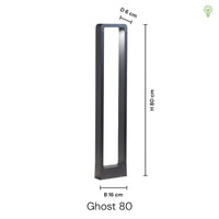 Ghost LED utomhus trädgårdslampa 80cm