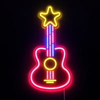 Lightish Guitar neon vägglampa