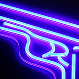 Gun Neon Vägglampa Blå