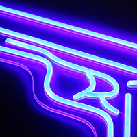 Gun Neon Vägglampa Blå