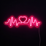 Lightish Heartbeat Neon Vägglampa Rosa
