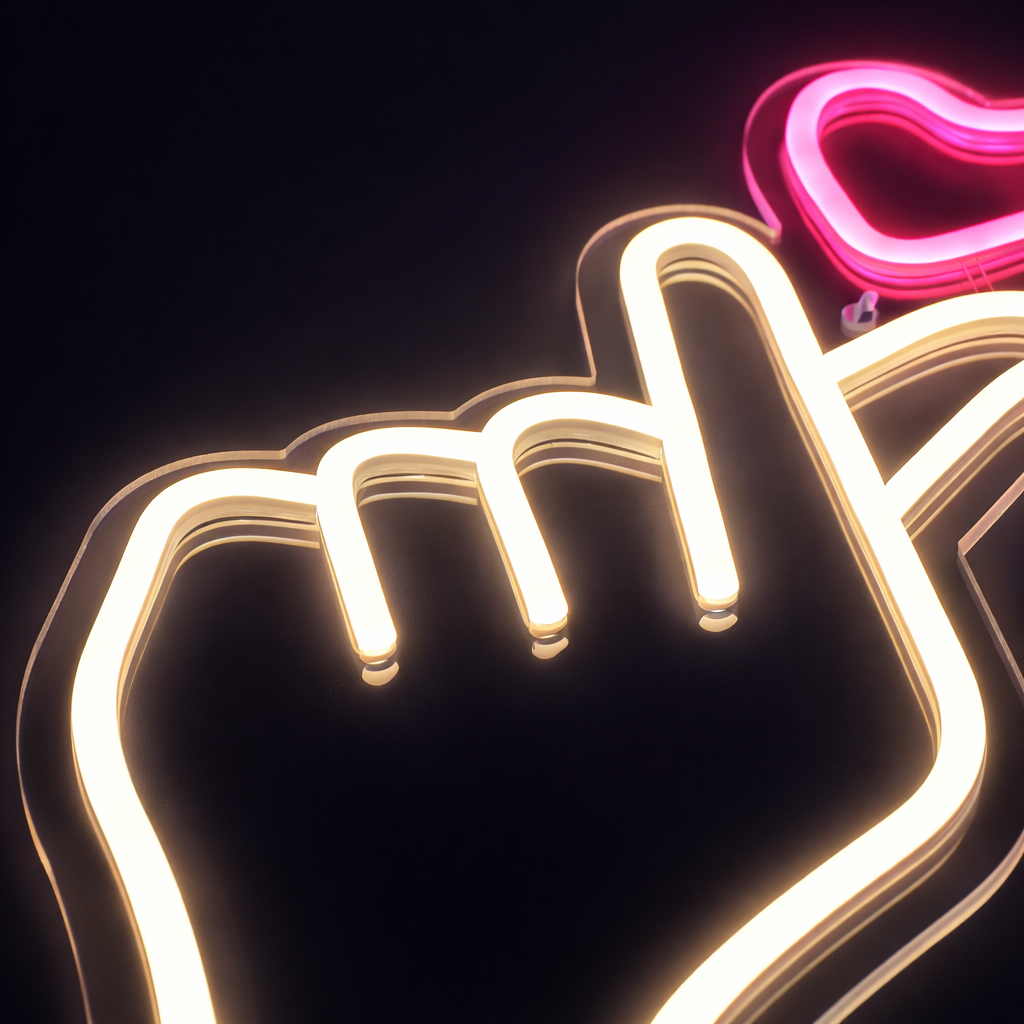 Heart Sign Neon Væglampe