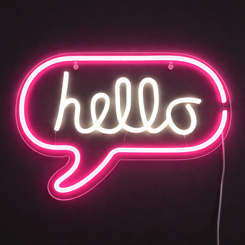Lightish Hello Neon Vägglampa