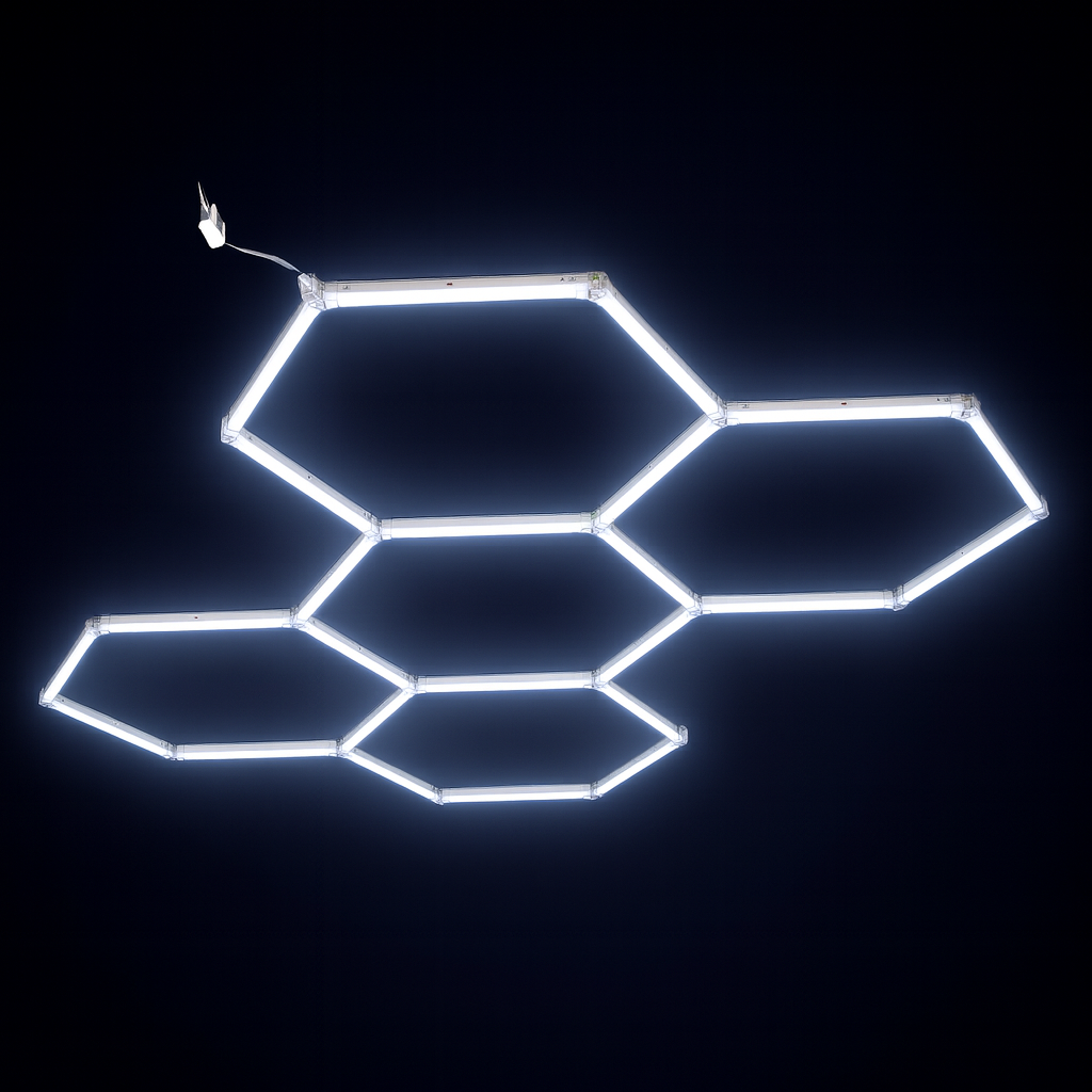 Hexagon Garage LED 5-Set 6500K-Lightish-OutletLamper.dk