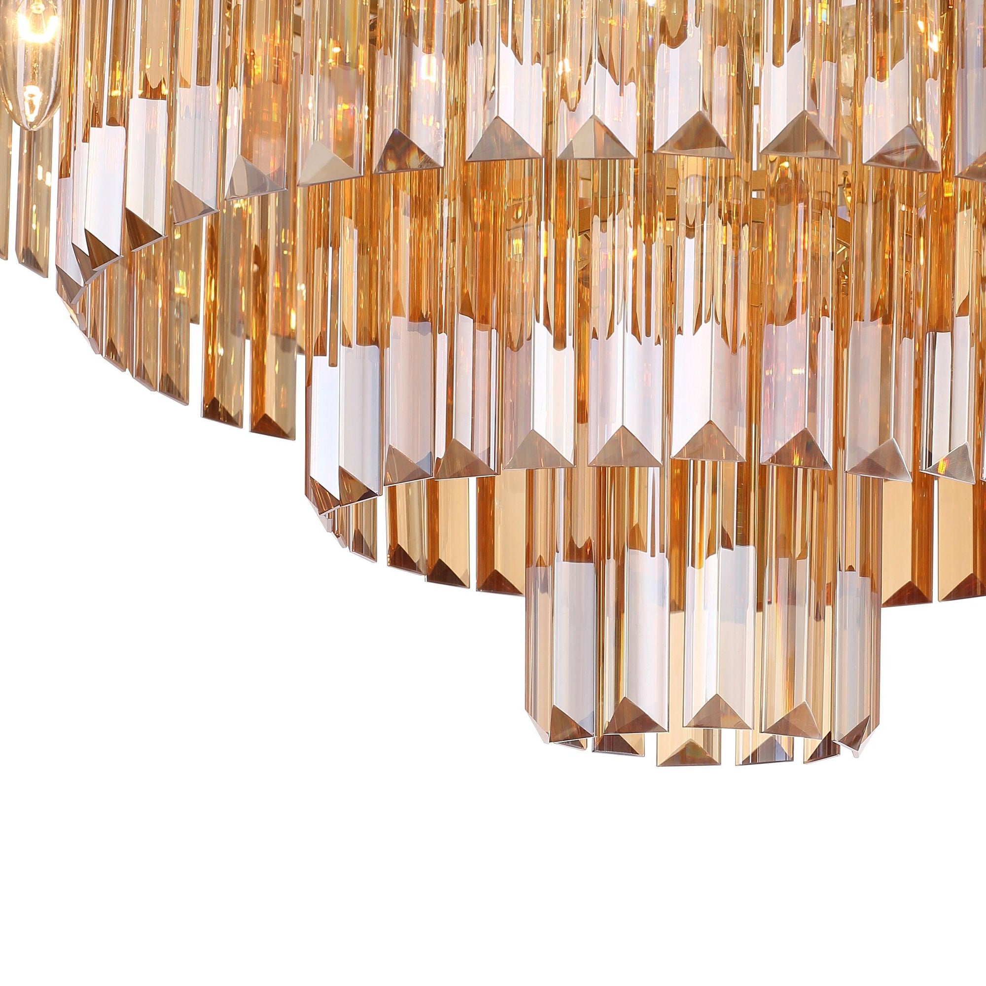 Santorini Lysekrone Ø40 Amber-Nordic Seasons-OutletLamper.dk