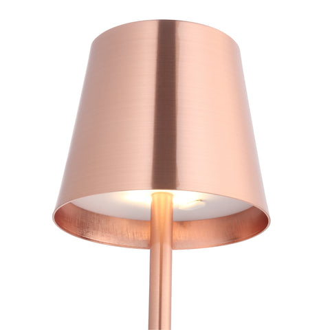 Garda Medium 30cm Trådløs Bordlampe IP54 Kobber