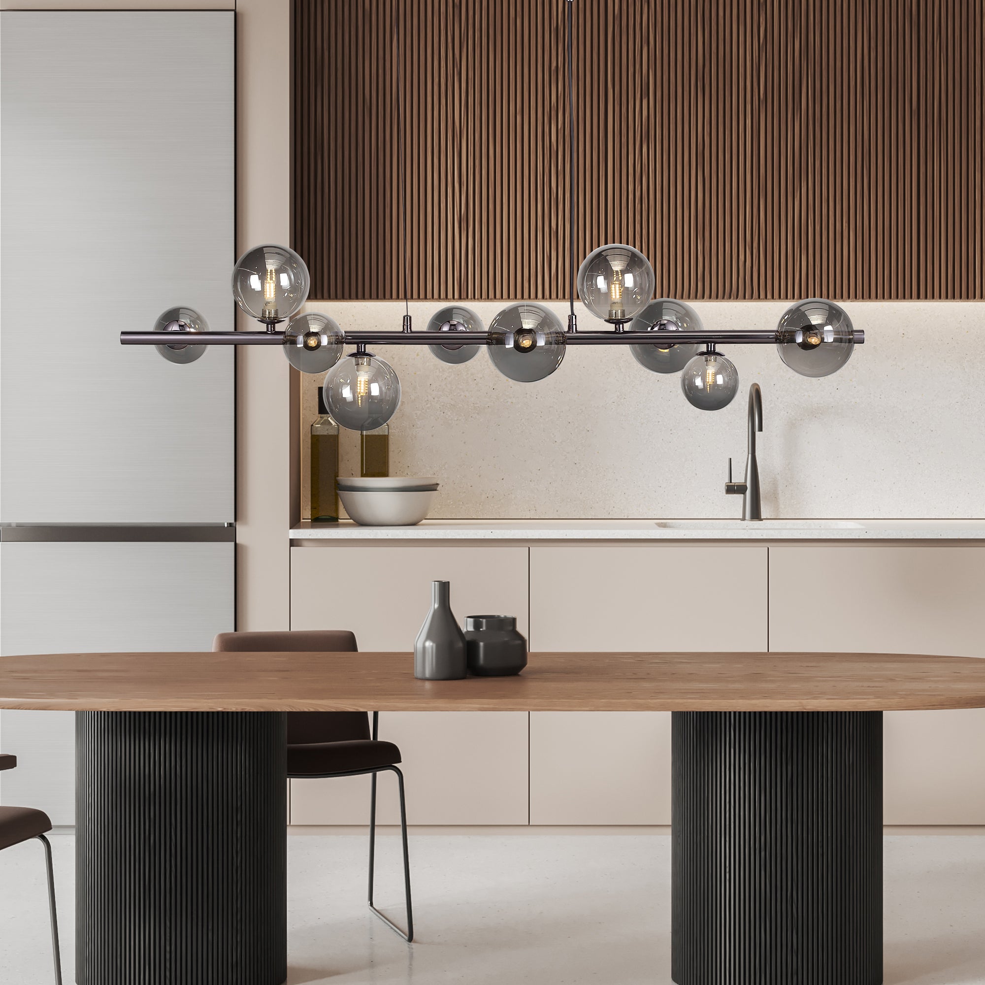 Valencia Langbordspendel Sort Titanium/Smoke-Nordic Seasons-OutletLamper.dk