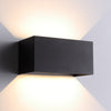 Cube Wide IP65 12W Udendørs Væglampe Sort