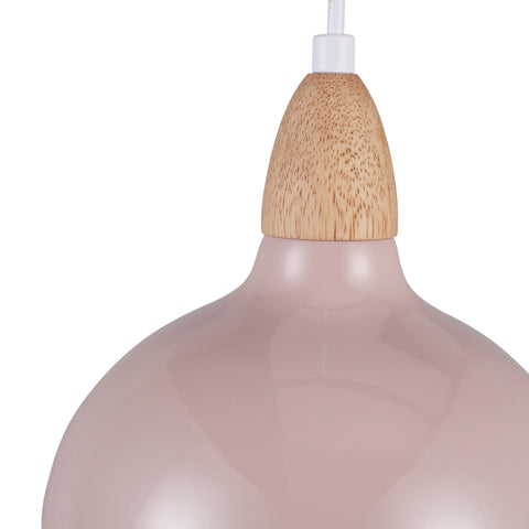 Oak Pendel Ø19 Glossy Beige Pink