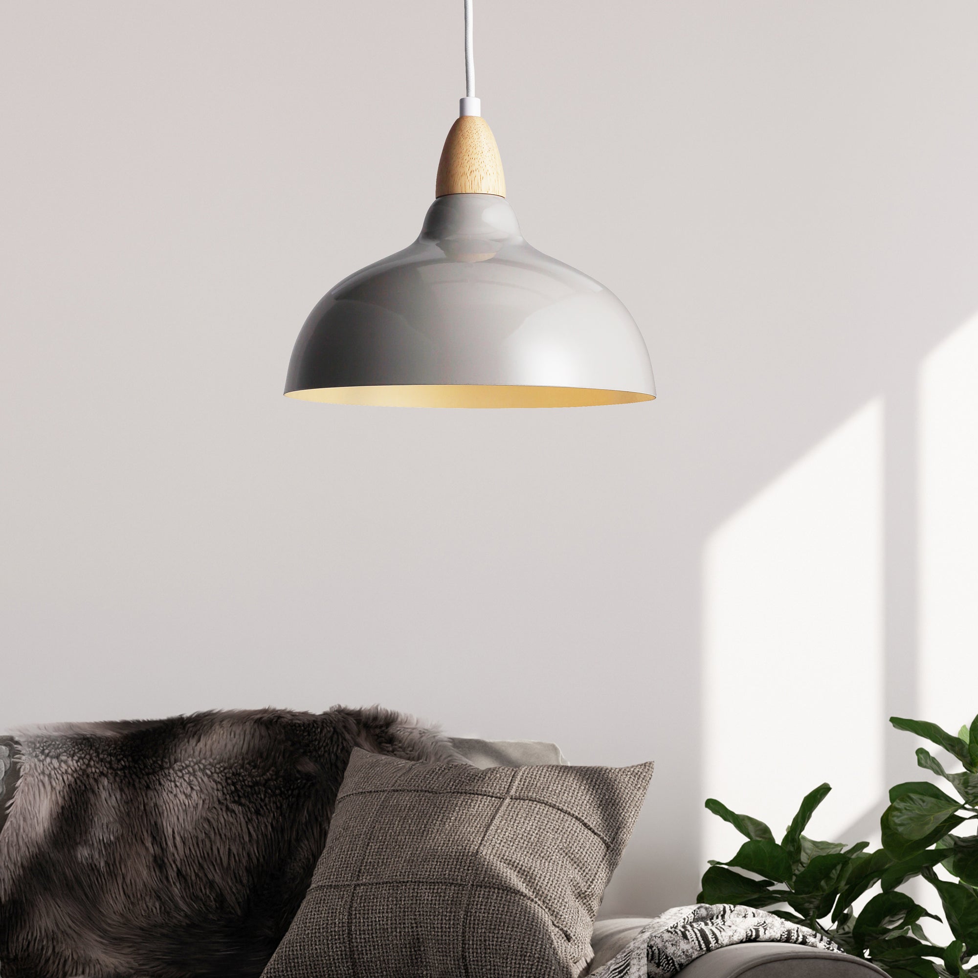 Oak Pendel Ø24 Glossy Grå-Nordic Seasons-OutletLamper.dk