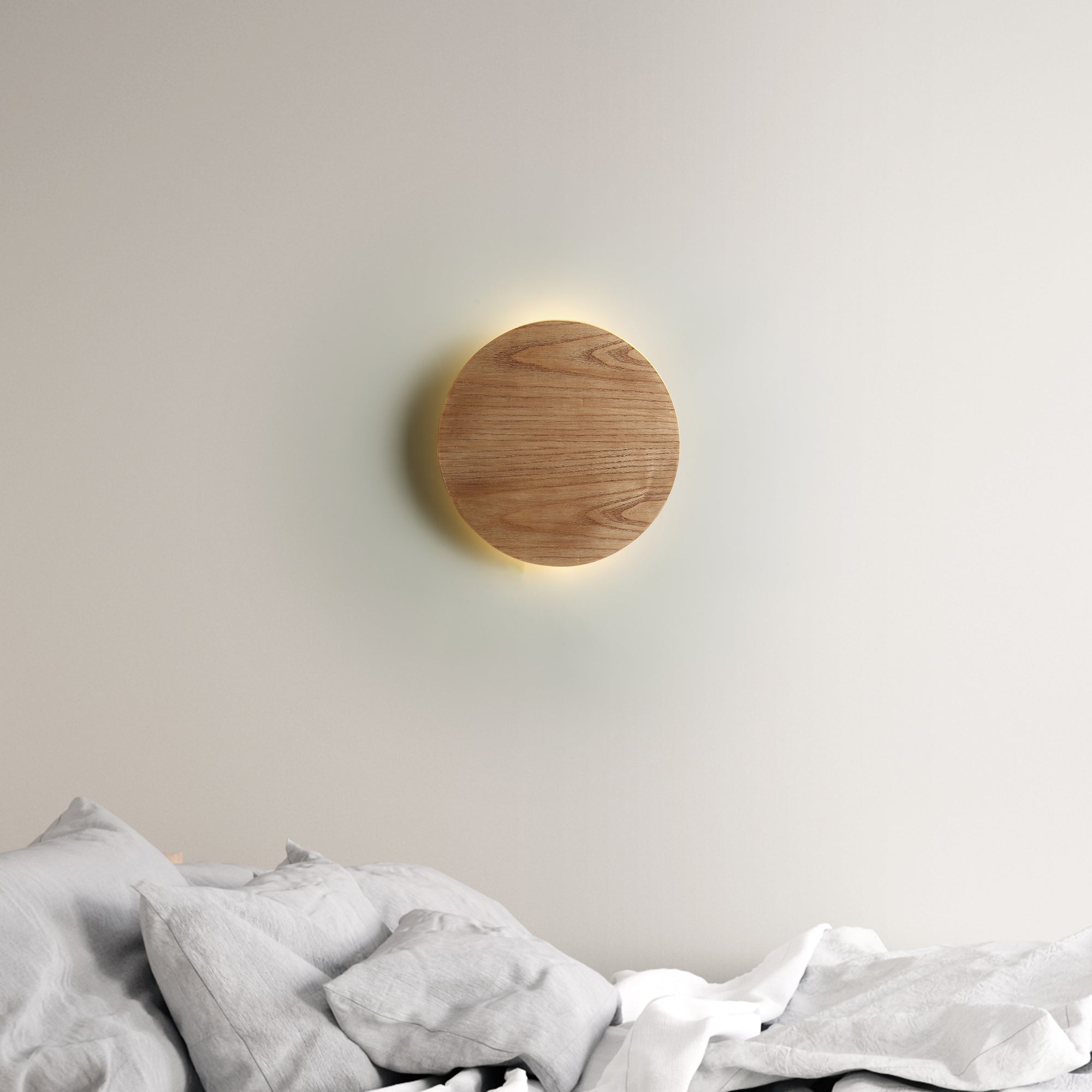 Luna Vägglampa Ø30 Trä 