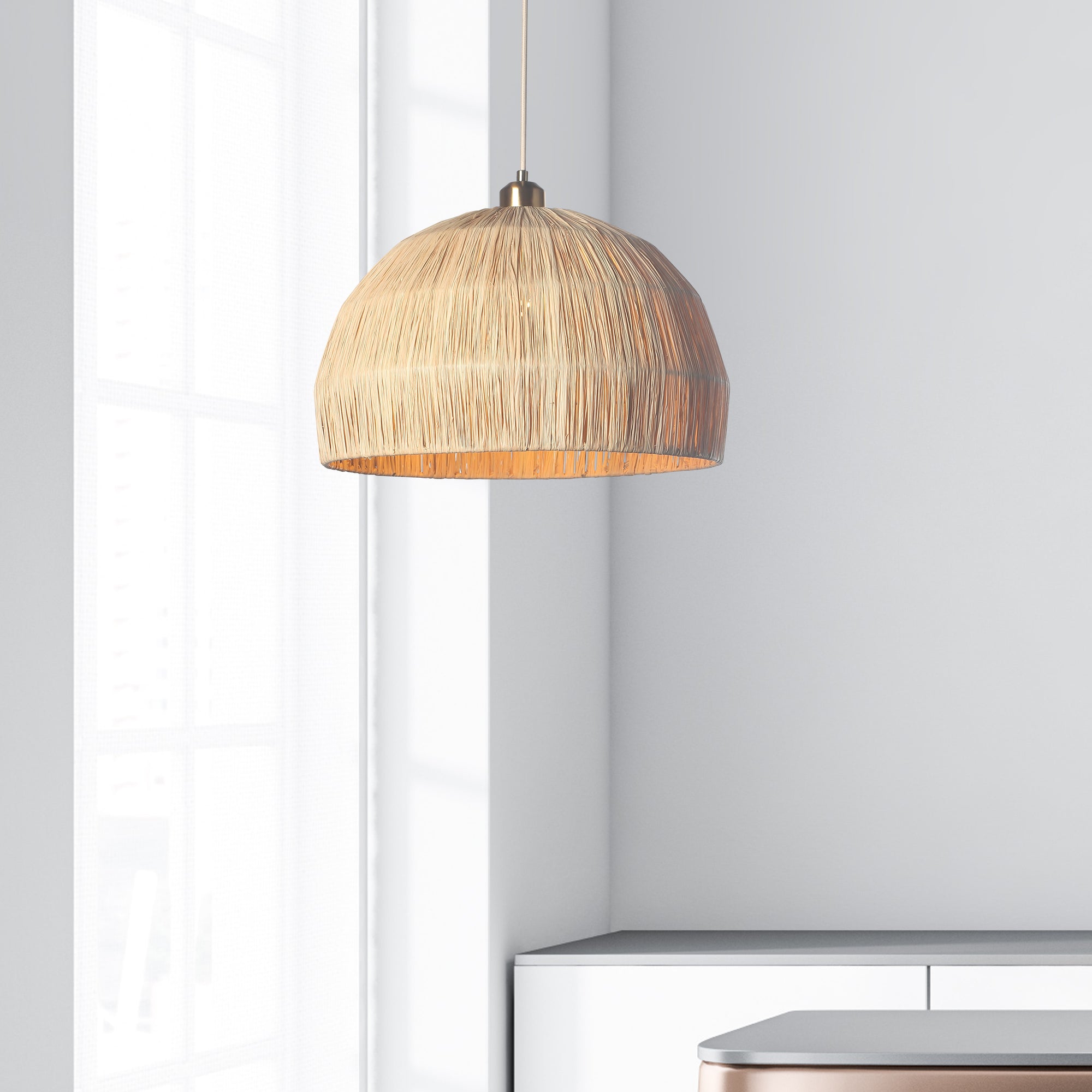 Raffia Bowl Pendel Ø38-Nordic Seasons-OutletLamper.dk