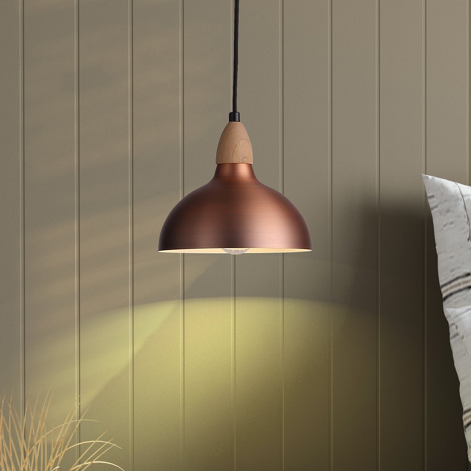 Oak Pendel Ø19 Børstet Kobber-Nordic Seasons-OutletLamper.dk
