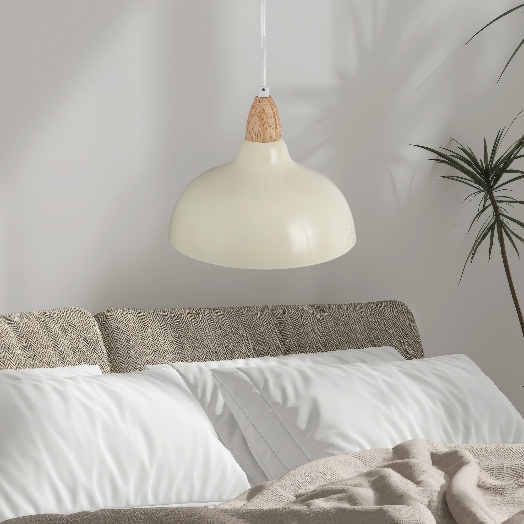 Oak Pendel Ø24 Glossy Vanilje-Nordic Seasons-OutletLamper.dk