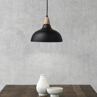 Oak Pendel Ø24 Lyst Træ/Sort-Nordic Seasons-OutletLamper.dk