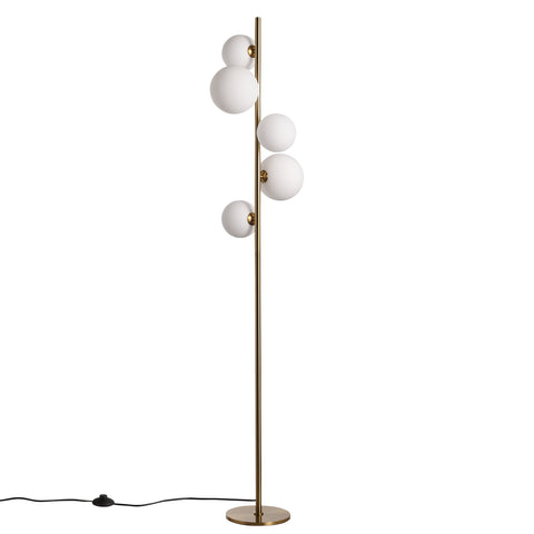 Valencia Gulvlampe Messing/Opal