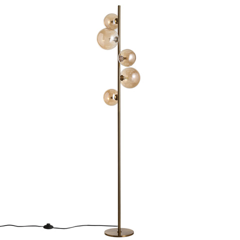 Valencia Gulvlampe Messing/Amber