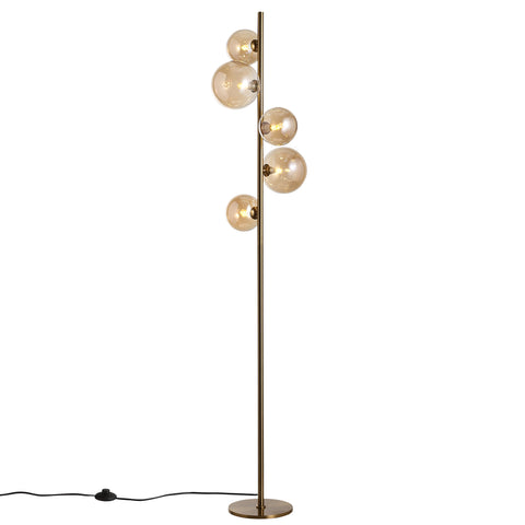 Valencia Gulvlampe Messing/Amber