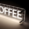 Coffee LED Neon Box Bordlampe