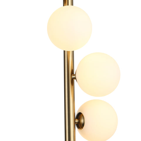 Trento Gulvlampe Messing/Opal
