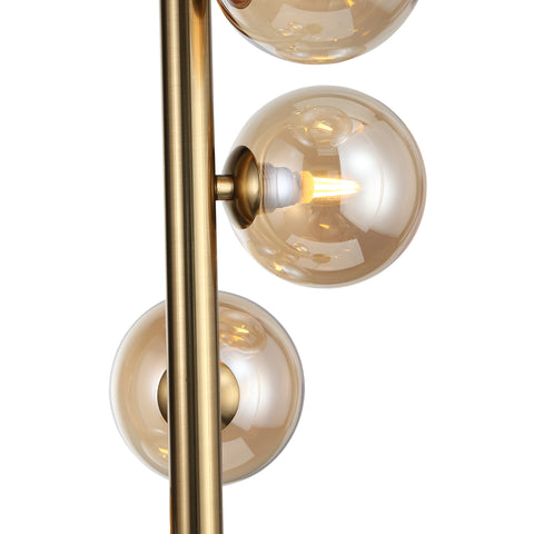 Trento Gulvlampe Messing/Amber