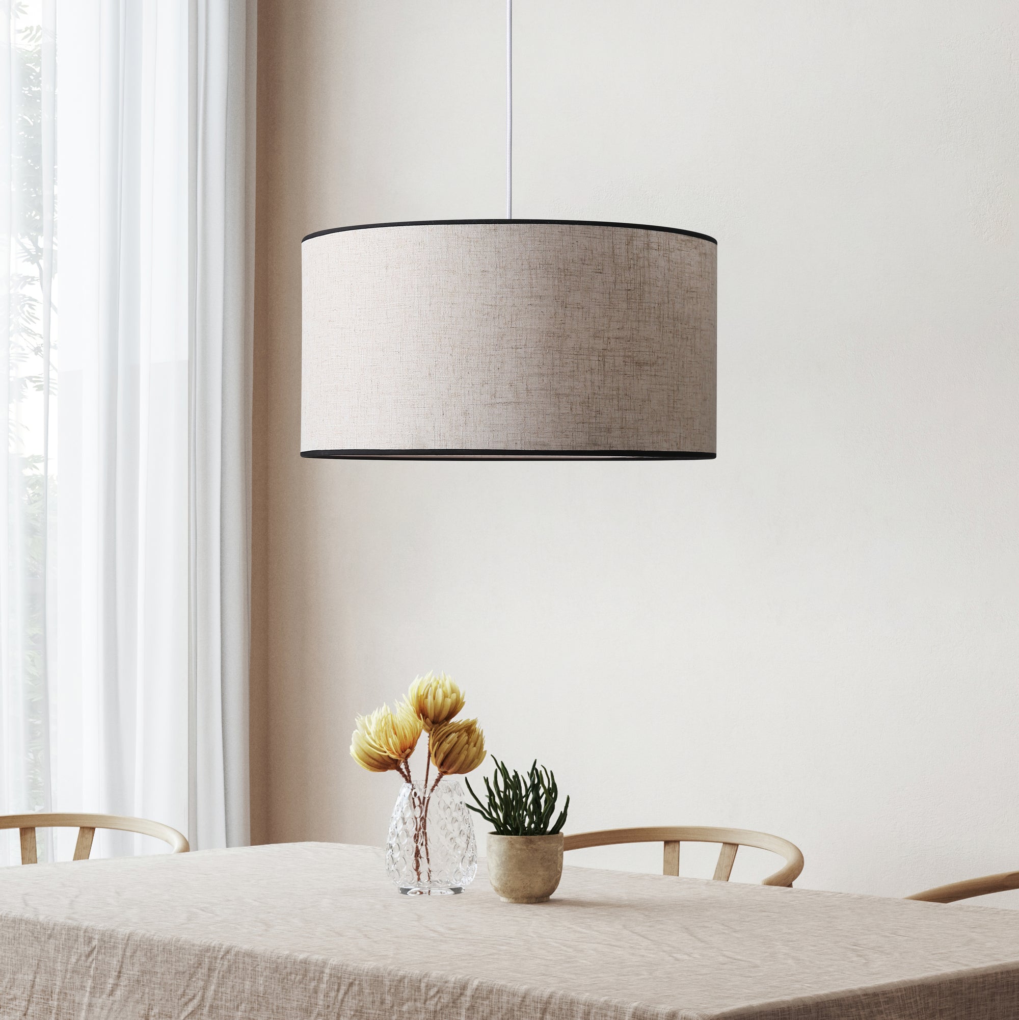 Drum Pendel Ø50 Linen
