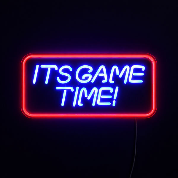 Its Game Time Neon Væglampe