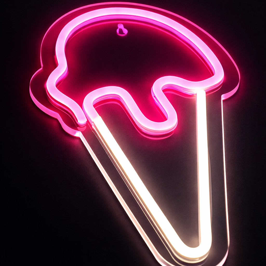 Lightish Ice Cream neon vägglampa