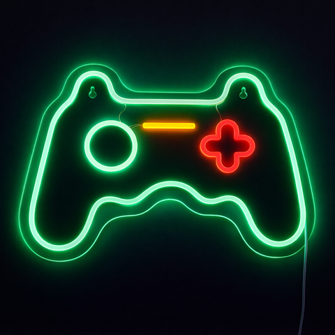 Lightish Joystick Neon Vägglampa Grön