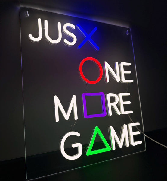 Just One More Game Neon Væglampe