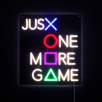 Just One More Game Neon Væglampe