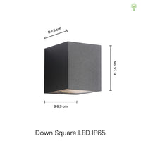 Gamp Square Outdoor LED Vägglampa Svart 