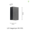LED Væglampe H16 6W Sort
