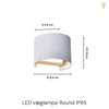 LED Vägglampa Rund 5W IP65 Vit