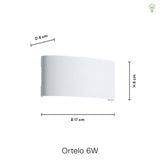 Ortelo 6W 17cm Væglampe Grå