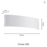 Ortelo 12W 32cm Væglampe Sort-Nordics Pro-OutletLamper.dk