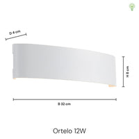 Ortelo 12W 32cm Væglampe Sort-Nordics Pro-OutletLamper.dk